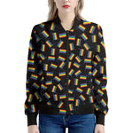 LGBT Pride Rainbow Flag Pattern Print Women's Bomber Jacket