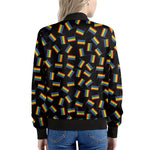 LGBT Pride Rainbow Flag Pattern Print Women's Bomber Jacket