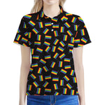 LGBT Pride Rainbow Flag Pattern Print Women's Polo Shirt
