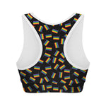 LGBT Pride Rainbow Flag Pattern Print Women's Sports Bra