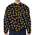 LGBT Pride Rainbow Flag Pattern Print Zip Sleeve Bomber Jacket