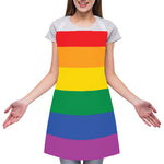 LGBT Pride Rainbow Flag Print Adjustable Apron