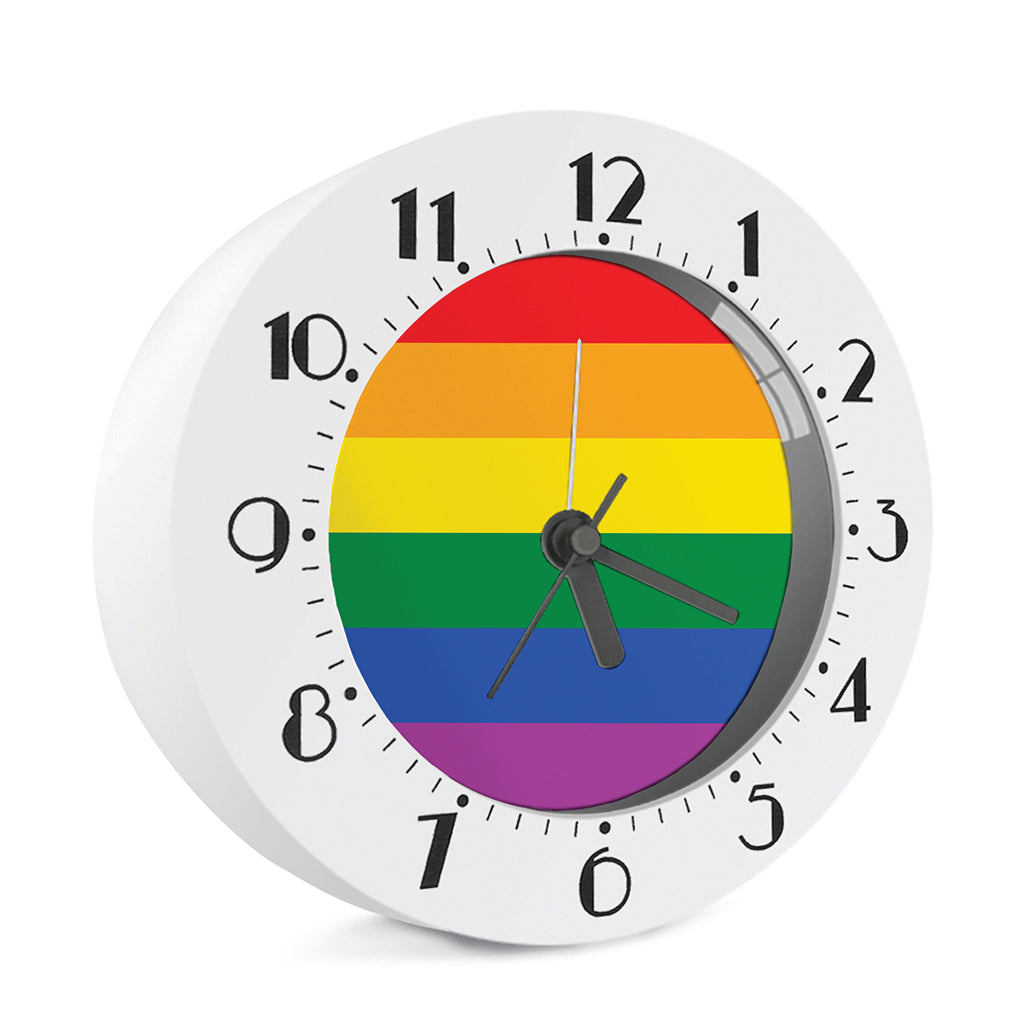 LGBT Pride Rainbow Flag Print Alarm Clock