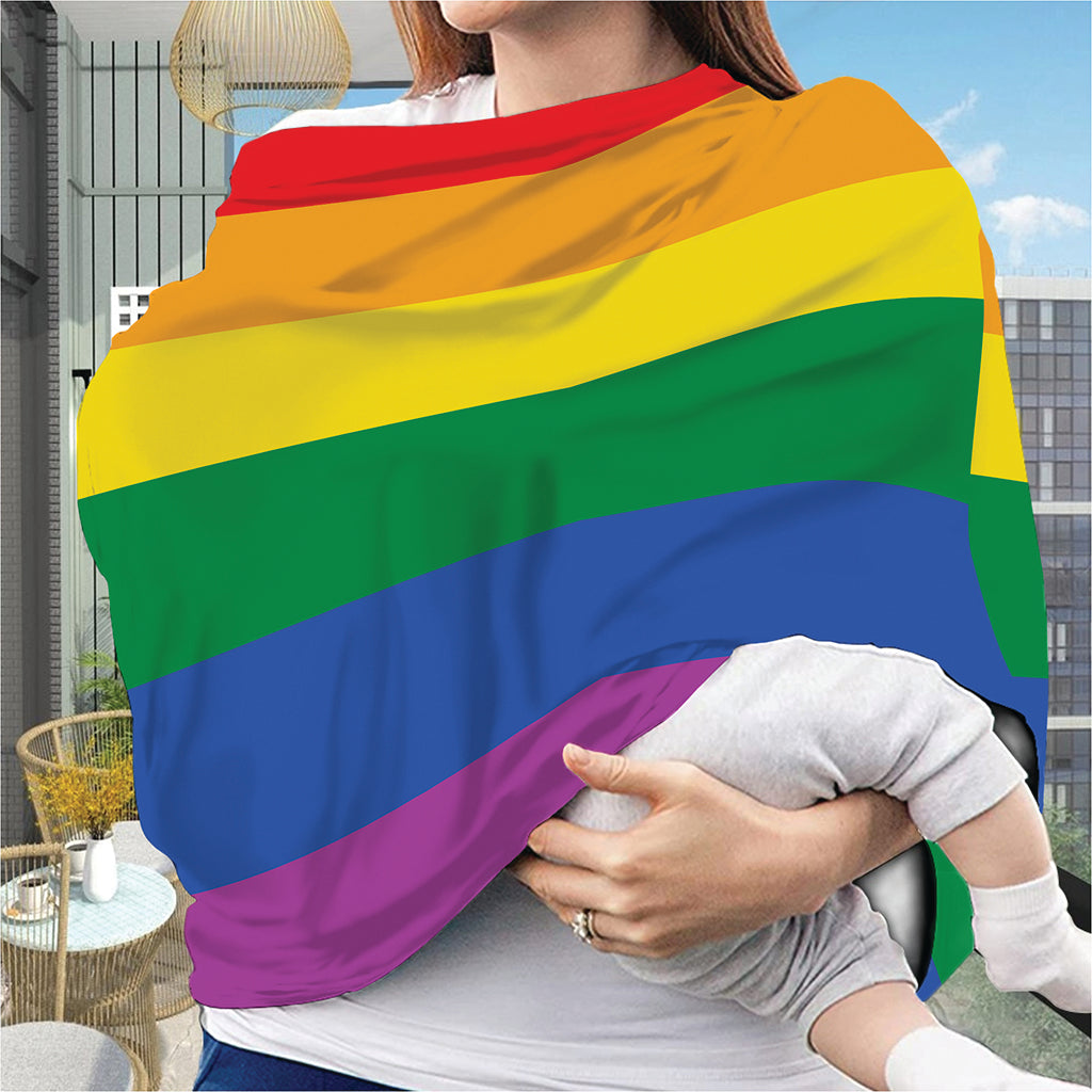 LGBT Pride Rainbow Flag Print Baby Seat Cover