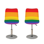 LGBT Pride Rainbow Flag Print Bar Stool Covers
