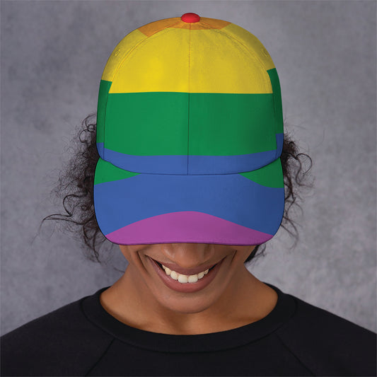 LGBT Pride Rainbow Flag Print Baseball Cap