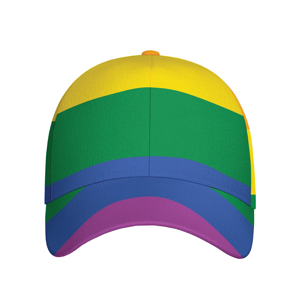 LGBT Pride Rainbow Flag Print Baseball Cap