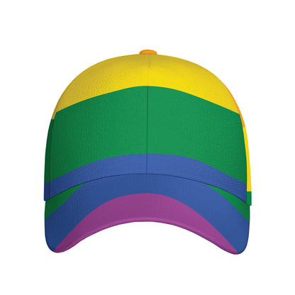 LGBT Pride Rainbow Flag Print Baseball Cap