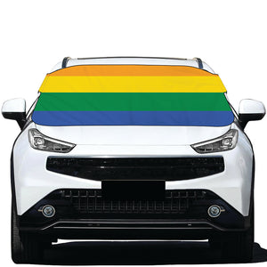 LGBT Pride Rainbow Flag Print Car Windshield Snow Cover