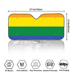 LGBT Pride Rainbow Flag Print Car Windshield Sun Shade