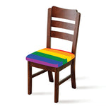 LGBT Pride Rainbow Flag Print Chair Cushion Cover