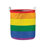 LGBT Pride Rainbow Flag Print Collapsible Laundry Basket