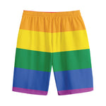 LGBT Pride Rainbow Flag Print Cotton Shorts