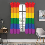 LGBT Pride Rainbow Flag Print Curtain