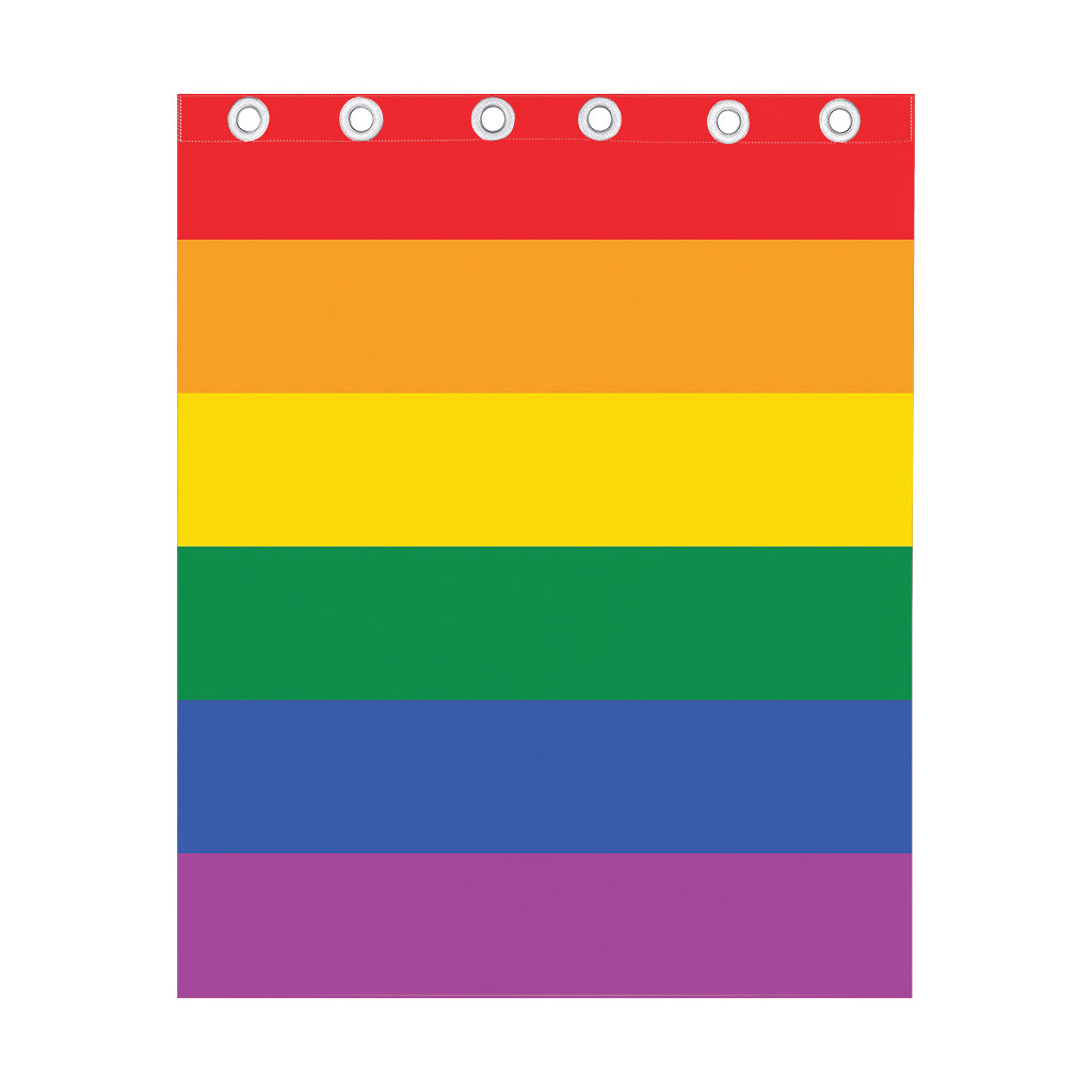LGBT Pride Rainbow Flag Print Curtain