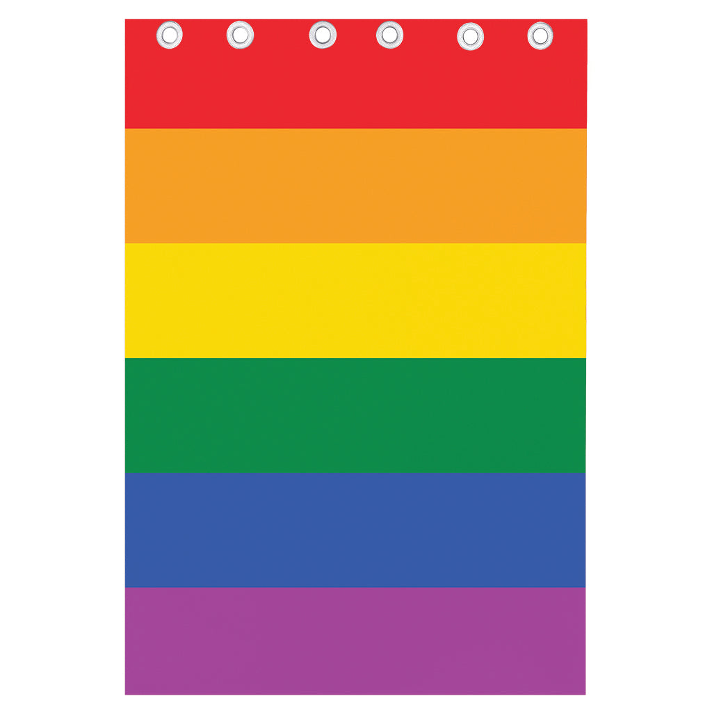 LGBT Pride Rainbow Flag Print Curtain