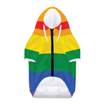 LGBT Pride Rainbow Flag Print Dog Zip Up Hoodie
