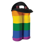 LGBT Pride Rainbow Flag Print Double Neoprene Wine Tote
