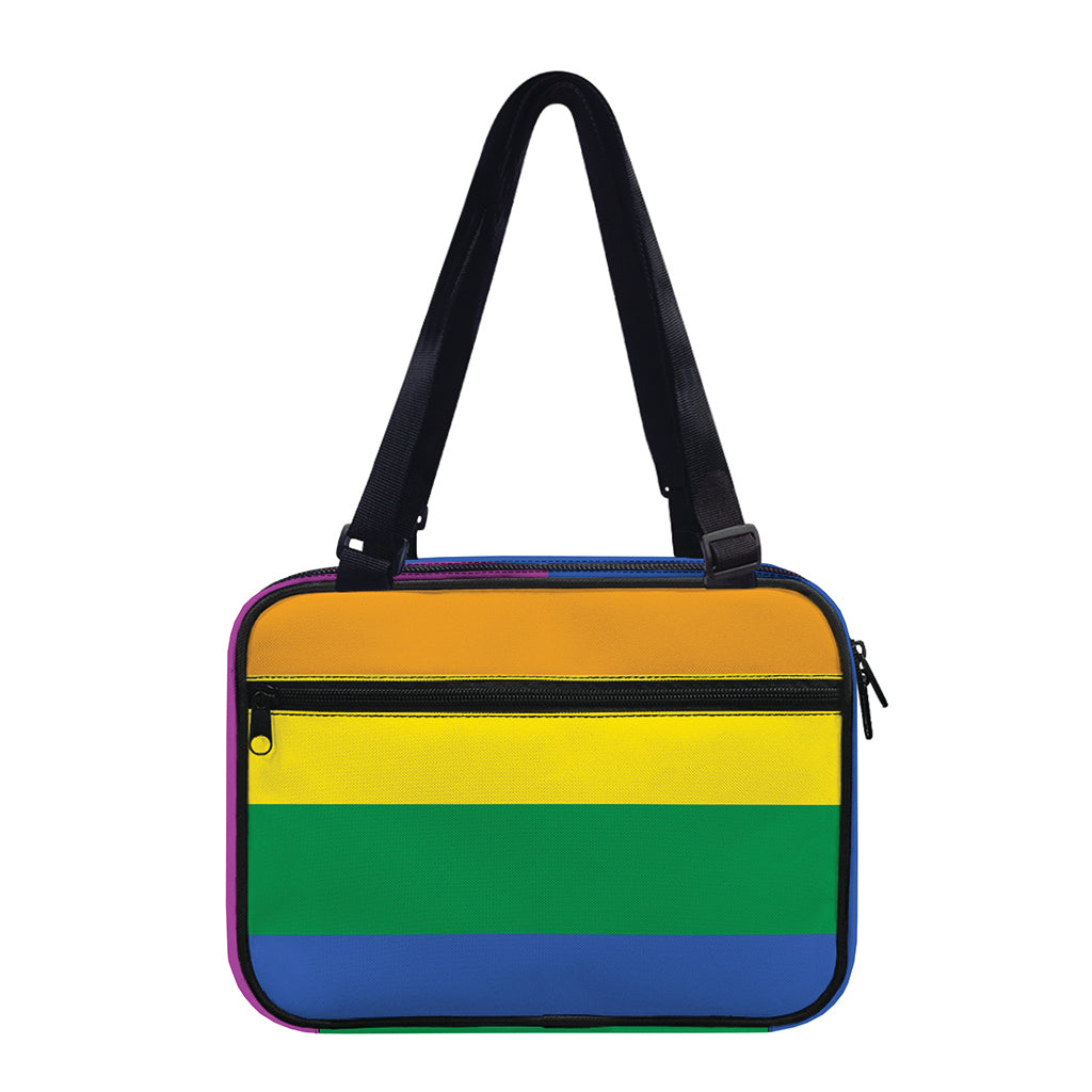 LGBT Pride Rainbow Flag Print Double Strap Bible Bag