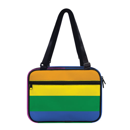 LGBT Pride Rainbow Flag Print Double Strap Bible Bag