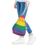 LGBT Pride Rainbow Flag Print Drawstring Bag
