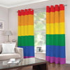 LGBT Pride Rainbow Flag Print Extra Wide Grommet Curtains