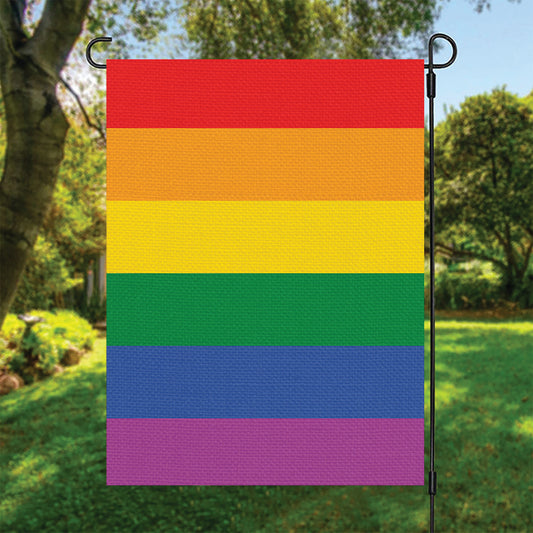 LGBT Pride Rainbow Flag Print Garden Flag