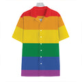 LGBT Pride Rainbow Flag Print Hawaiian Shirt