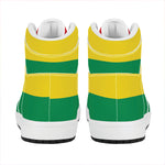 LGBT Pride Rainbow Flag Print High Top Leather Sneakers