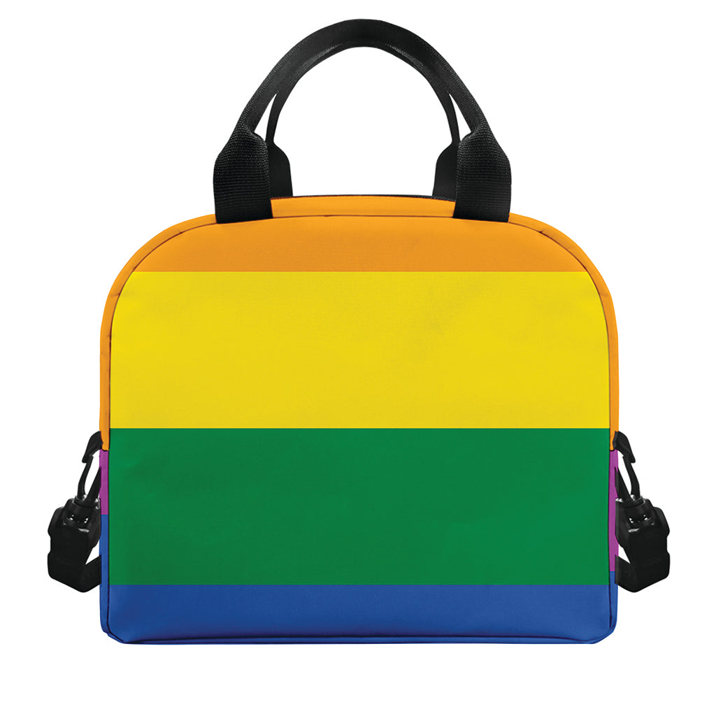 LGBT Pride Rainbow Flag Print Insulated Lunch Bag