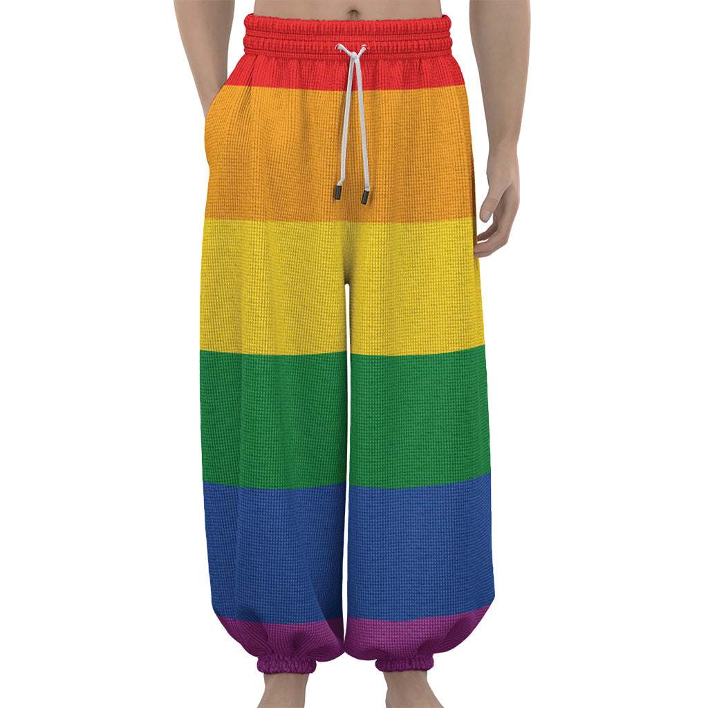 LGBT Pride Rainbow Flag Print Lantern Pants