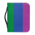 LGBT Pride Rainbow Flag Print Leather Bible Cover