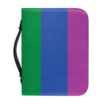 LGBT Pride Rainbow Flag Print Leather Bible Cover