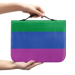 LGBT Pride Rainbow Flag Print Leather Bible Cover