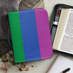 LGBT Pride Rainbow Flag Print Leather Bible Cover