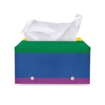 LGBT Pride Rainbow Flag Print Leather Tissue Box Cover