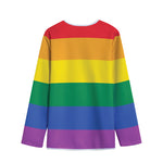 LGBT Pride Rainbow Flag Print Long Sleeve Short Coat