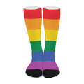 LGBT Pride Rainbow Flag Print Long Socks