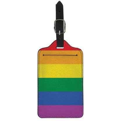 LGBT Pride Rainbow Flag Print Luggage Tag
