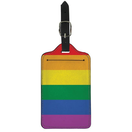 LGBT Pride Rainbow Flag Print Luggage Tag