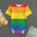 LGBT Pride Rainbow Flag Print Men's Bodysuit