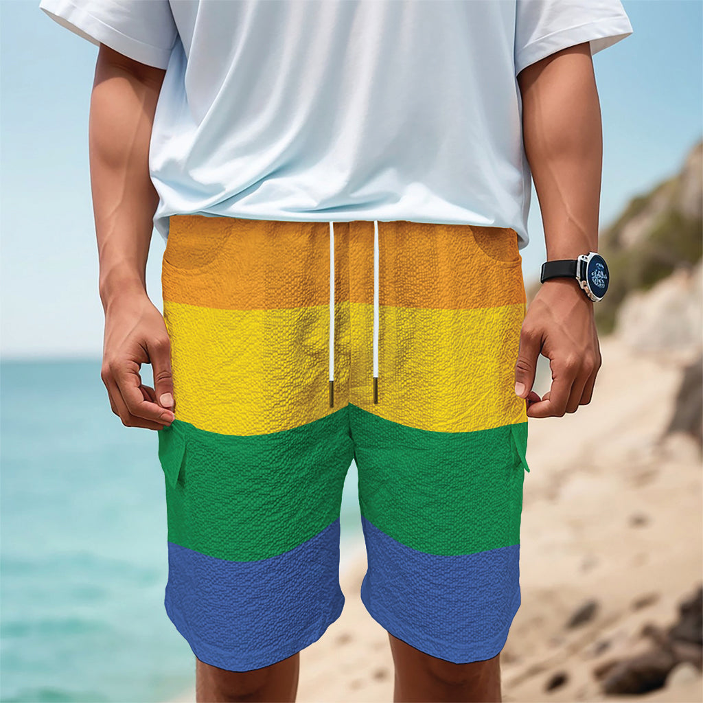 LGBT Pride Rainbow Flag Print Men's Cargo Shorts