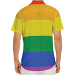 LGBT Pride Rainbow Flag Print Men's Deep V-Neck Shirt