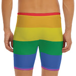 LGBT Pride Rainbow Flag Print Men's Long Boxer Briefs