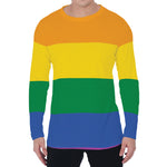 LGBT Pride Rainbow Flag Print Men's Long Sleeve T-Shirt