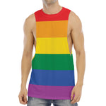 LGBT Pride Rainbow Flag Print Men's Muscle Tank Top