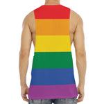 LGBT Pride Rainbow Flag Print Men's Muscle Tank Top