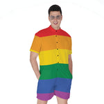 LGBT Pride Rainbow Flag Print Men's Rompers