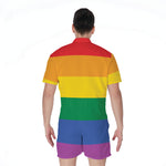 LGBT Pride Rainbow Flag Print Men's Rompers