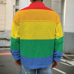 LGBT Pride Rainbow Flag Print Men's Shirt Jacket
